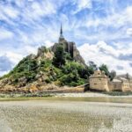 A small island with a church on top of it